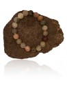 Bracelet agate indienne haute qualité pierres boules 10 mm