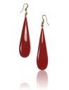 Boucles d'oreilles longues gouttes pendantes couleur