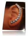 Bijou d'oreilles ligne de strass ronds