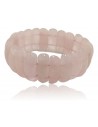 Bracelet quartz rose pierres ovales