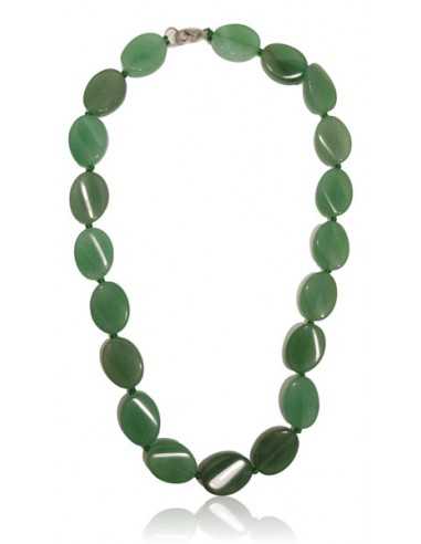 Collier aventurine pierres ovales