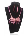 Collier ras de cou franges pvc