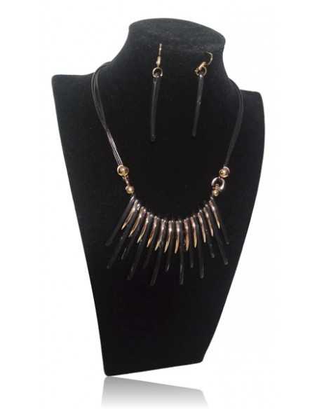 Collier ras de cou franges pvc