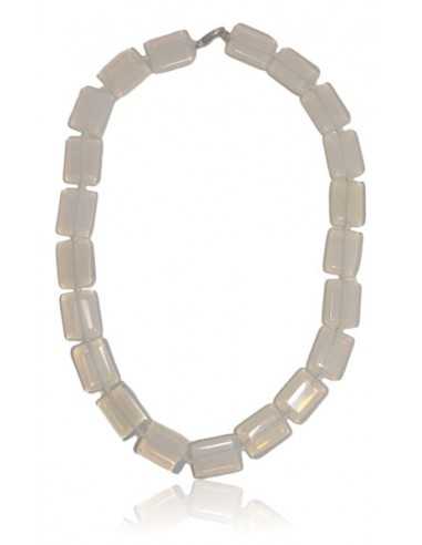 Collier opale pierres rectangles