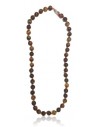 Collier oeil de tigre/faucon/taureau pierres boules 8 mm