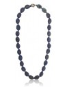 Collier lapis-lazuli pierres concaves