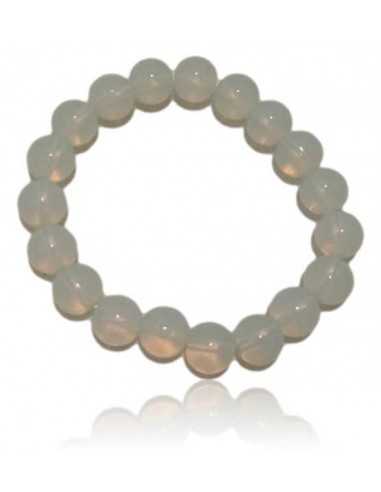 Bracelet opale pierres boules 10 mm