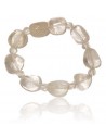 Bracelet cristal de roche pierres cubiques et boules