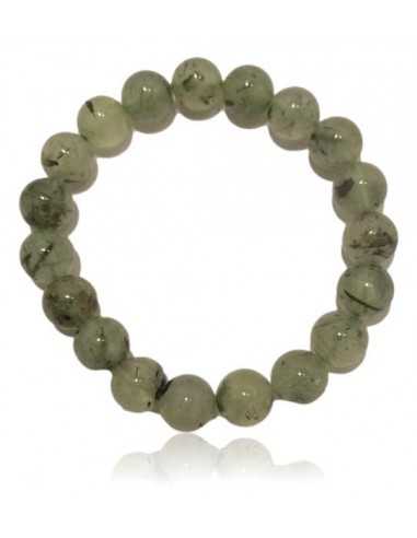 Bracelet prehnite pierres boules 10 mm