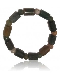 Bracelet agate indienne perles cubiques