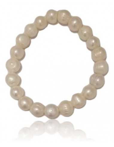 Bracelet perles d'eau douce 10 mm