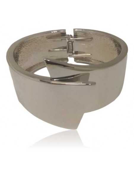 Bracelet manchette rigide clip design