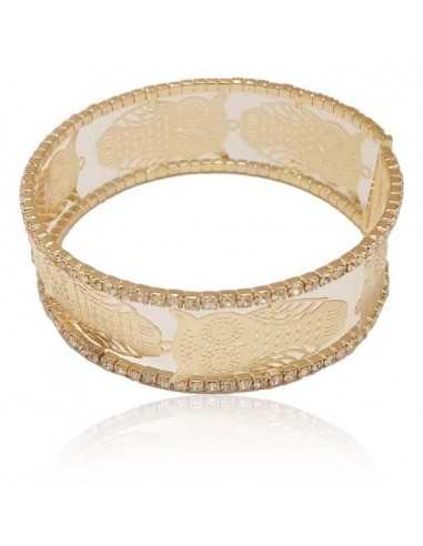 Bracelet manchette hiboux motif filigranes