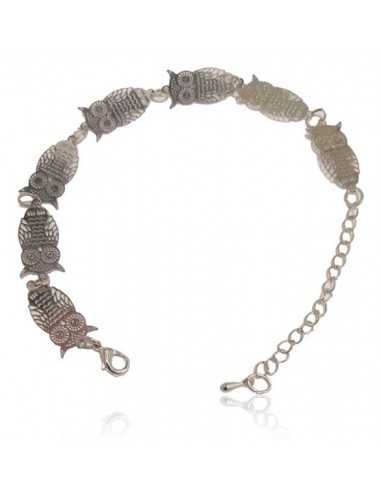 Bracelet motifs hiboux filigrane