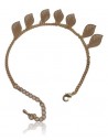 Bracelet fantaisie feuilles incurvées filigranes