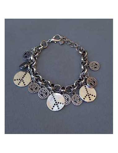 Bracelet fantaisie hippie avec pampilles 16 cm