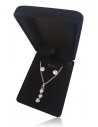 Parure en coffret collier pendentif ligne de petits coeurs et boucles