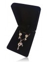 Parure en coffret collier pendentif jeu de clefs serties avec boucles