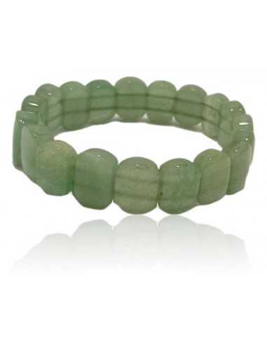 Bracelet aventurine pierres ovales plates