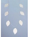 Collier sautoir fantaisie avec feuilles filigranes - 90 cm