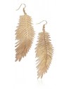 Boucles d'oreilles longues feuilles de palmier