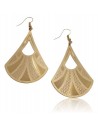 Boucles d'oreilles pendantes triangles motifs ronds