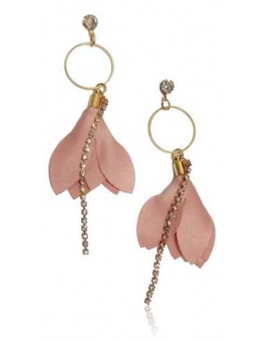 Boucles d'oreilles fleurs fantaisie pendantes