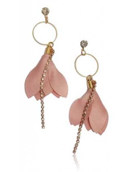 Boucles d'oreilles fleurs fantaisie pendantes