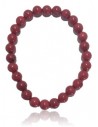 Bracelet corail reconstitué perles rondes 7 mm