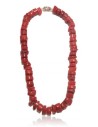 Collier corail de synthèse perles brutes