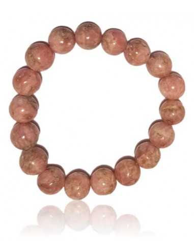 Bracelet rhodochrosite haut de gamme pierres boules 12 mm