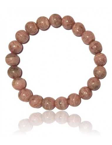 Bracelet rhodochrosite haut de gamme pierres boules 8 mm