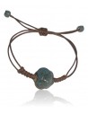 Bracelet réglable perle de céramique motif fleur