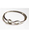 Bracelet acier motif infini rigide fin