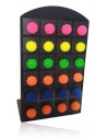 Support + 12 paires de B.O boules fluo 10 mm