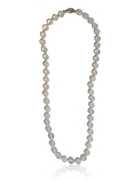 Collier opale pierres boules 7 mm