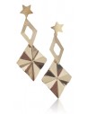 Boucles d'oreilles pendantes étoiles motifs géométriques