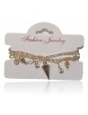 Bracelet fantaisie multirangs pampilles pointes et strass