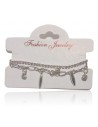 Bracelet fantaisie multirangs pampilles et strass