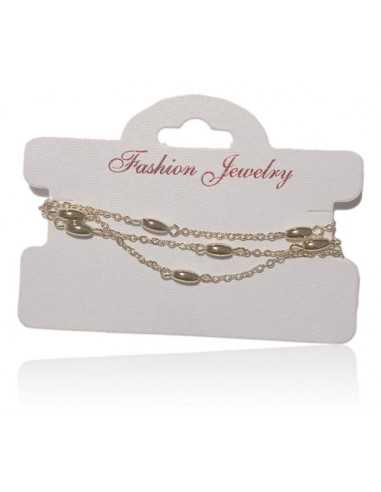 Bracelet fantaisie multirangs perles tambour