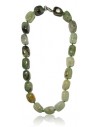 Collier prehnite pierres cubiques larges