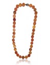 Collier cornaline claire pierres boules 10 mm