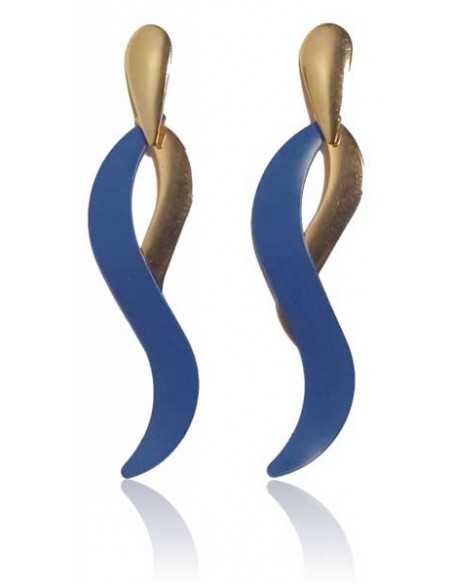 Boucles d'oreilles ondulations pendantes couleurs