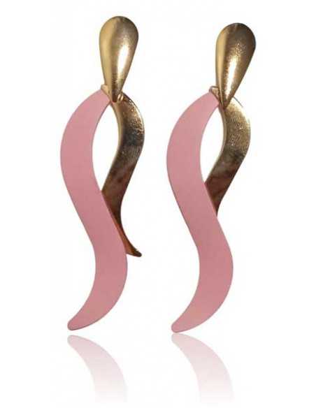 Boucles d'oreilles ondulations pendantes couleurs