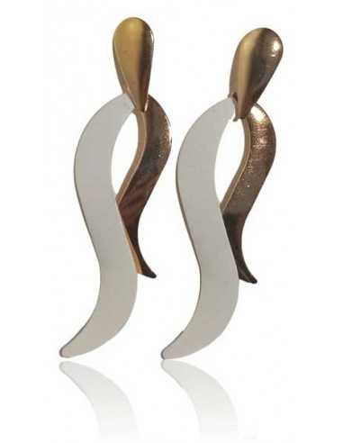 Boucles d'oreilles ondulations pendantes couleurs