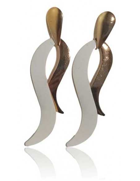 Boucles d'oreilles ondulations pendantes couleurs