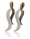 Boucles d'oreilles ondulations pendantes couleurs