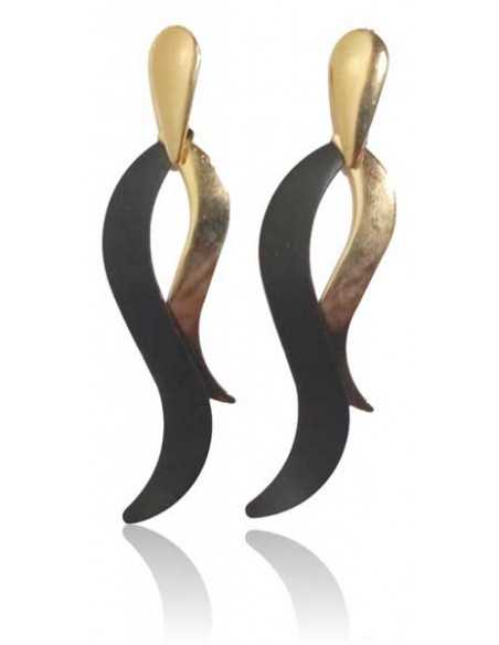 Boucles d'oreilles ondulations pendantes couleurs