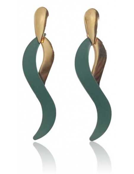 Boucles d'oreilles ondulations pendantes couleurs