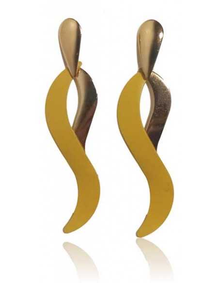 Boucles d'oreilles ondulations pendantes couleurs